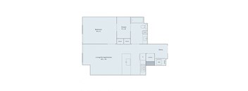 1 bed 1 bath floor plan