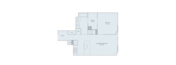 1 bed 1 bath floor plan