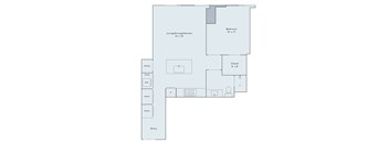 1 bed 1 bath floor plan