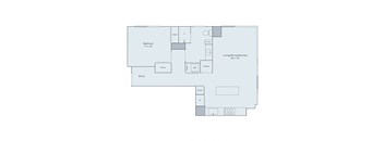 1 bed 1 bath floor plan