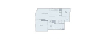 1 bed 1 bath floor plan