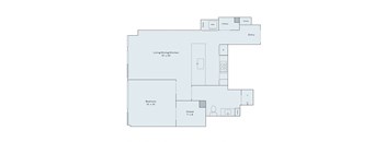1 bed 1 bath floor plan
