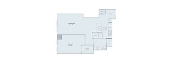 1 bed 1 bath floor plan
