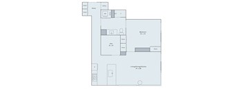 1 bed 1 bath floor plan