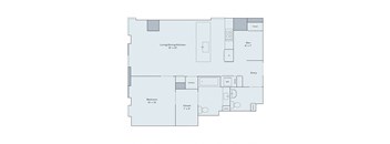 1 bed 1 bath floor plan