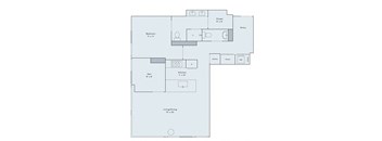 1 bed 1 bath floor plan