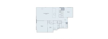 2 bed 2 bath apartment floor plan