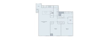 2 bed 2 bath apartment floor plan