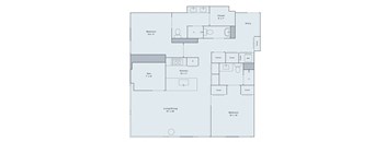 2 bed 2 bath apartment floor plan