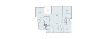 a floor plan of a living room and dining room