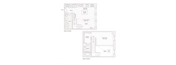 a floor plan and a drawing of a house