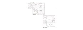 the layouts of two floor plans of a house