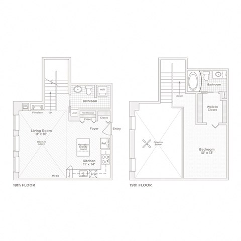 the floor plans of both residences