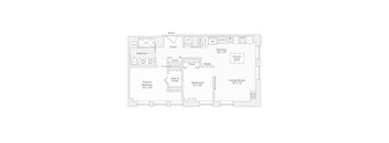 a floor plan of a house with bedrooms and a living room