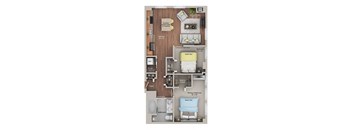 a 1 bedroom floor plan  the residences at