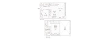 a floor plan and a schematic of a house