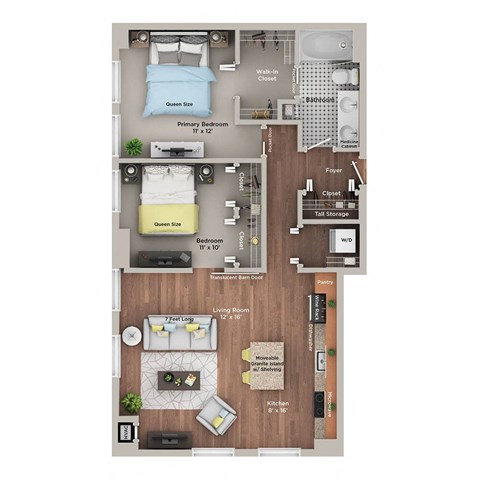 a 1 bedroom floor plan  the residences at sawmill estates apartments