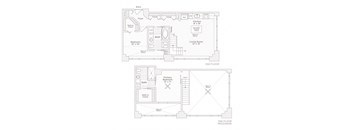 a floor plan and a blueprint of a house