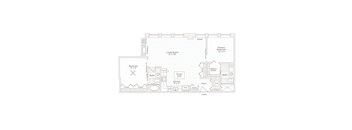 a floor plan of a home with bedrooms and a living room