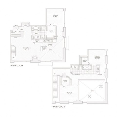 the floor plans of both residences