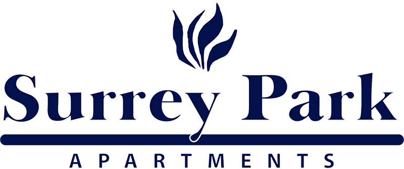 The image is a logo for Surrey Park Apartments.