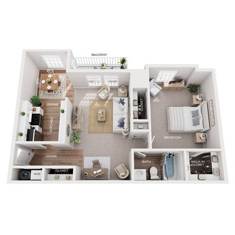 a floor plan of a home with a bedroom and a living room