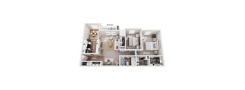 2 bed 2 bath apartment floor plan