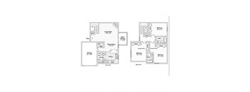 3 bed 2.5 bath apartment floor plan