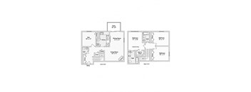 3 bed 2.5 bath apartment floor plan