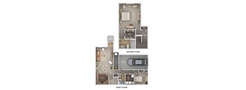 2 bed 2 bath apartment floor plan