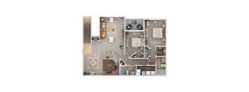 2 bed 2 bath apartment floor plan