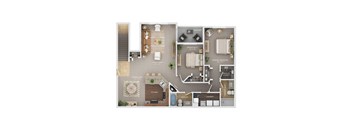 C5p floor plan 2 bed 2 bath