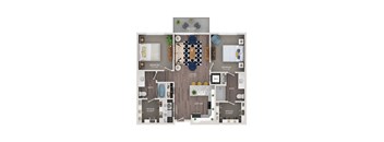 skytop apartments floor plan c1