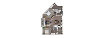 skytop apartments floor plan c4