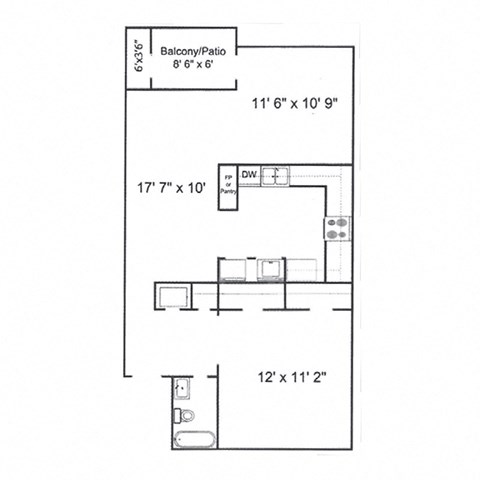 treybrooke at the park apartments and townhomes floor plan A