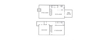 treybrooke at the park apartments and townhomes floor plan C1TH