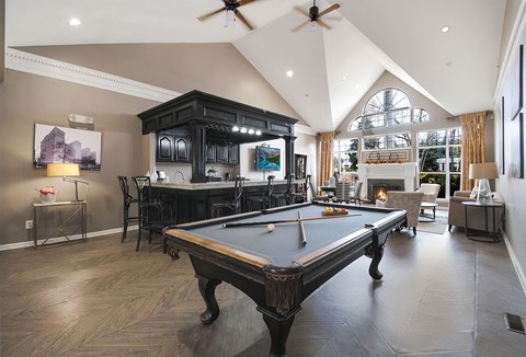 clubhouse with pool table