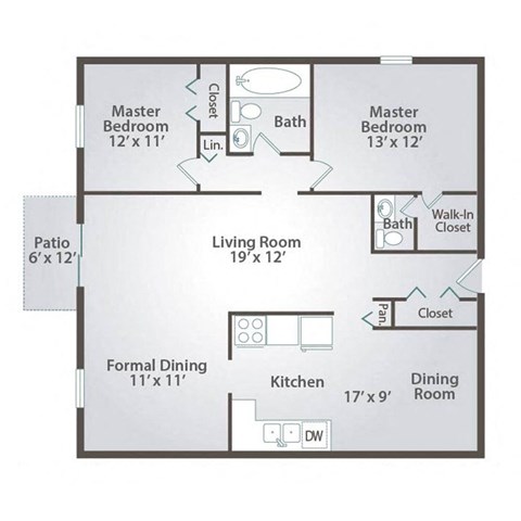 a floor plan of a small house with a bedroom and a living room