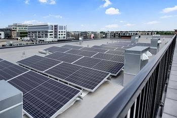 the asher apartments eco friendly roof top solar panels
