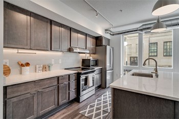 The Donegan Saint Paul Apartments Kitchen with View