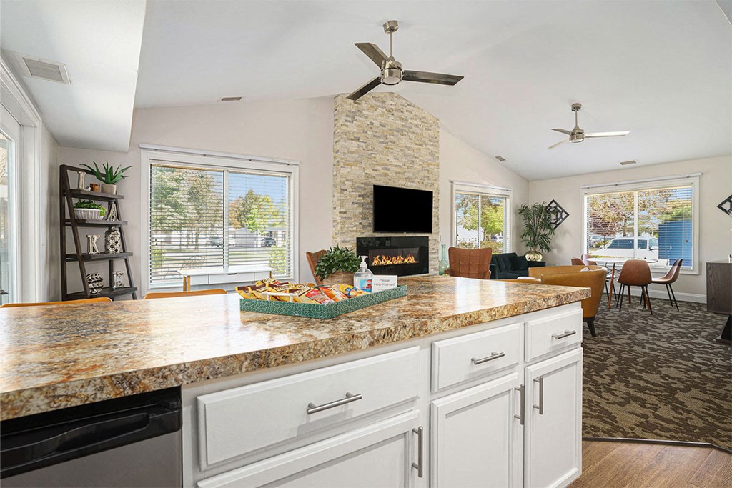 the lakes of holland apartments club house kitchen