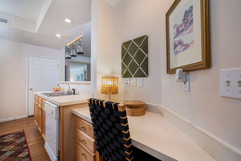 the orchard apartments kitchen desk nook