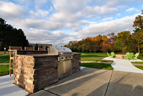 the view apartment and townhomes grill station