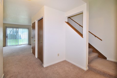 the view apartment and townhomes stairs