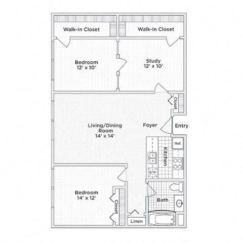 central high stephenson mills apartments floor plan B1