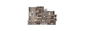 vinings at carolina bays apartments 3 bed 2 bath floor plan