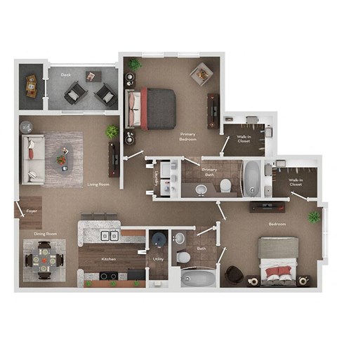 vinings at carolina bays apartments 2 bed 2 bath floor plan
