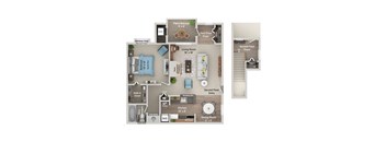 1 bed 1 bath apartment floor plan