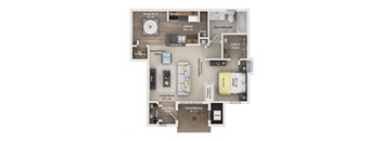 a 1 bedroom floor plan  the residences at