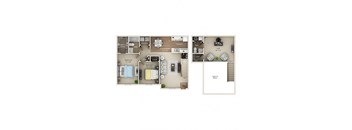 the vista apartments and townhomes floor plan B